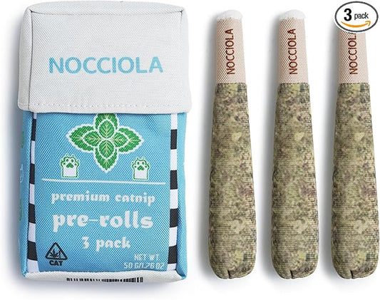 Nocciola 3 Pack Catnip Toys for Cats, Funny Cat Toys Filled with 100% Pure Organic Catnip, Safe Kitten Teething Chew and Kicker Toys, Stress Relieving Fun for Indoor Cats, Blue