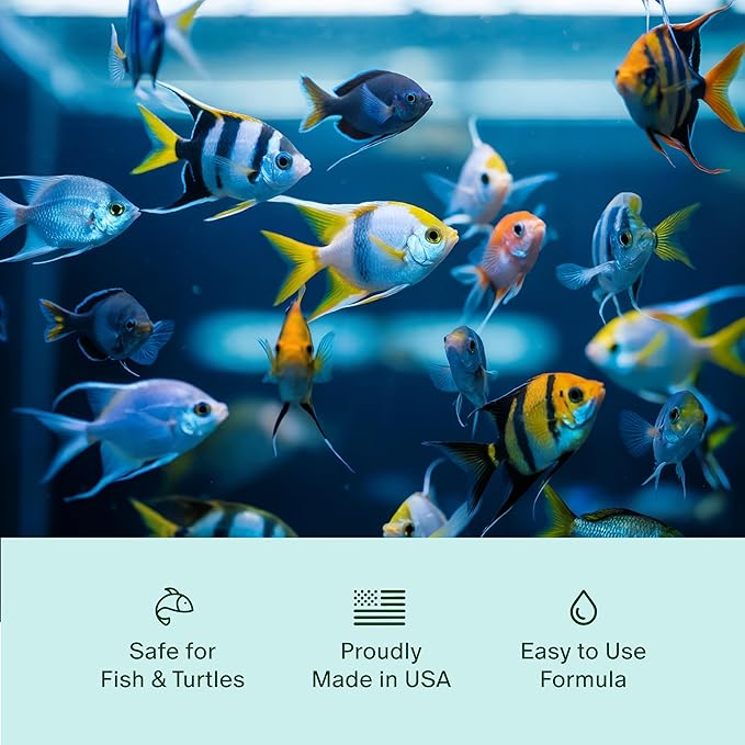 Aquarium & Pond Water Conditioner – Detoxifies Tap Water for Fish - Treats 9,600 Gallons - 16 Fl Oz.