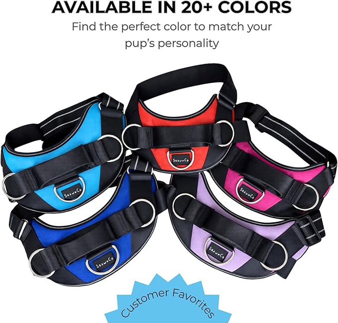 ShawnCo Essential Dog Harness, No-Pull Pet Vest with 3 Leash Clips, No Choke, Reflective, Adjustable and Padded, for Easy Walking and Training for Small, Medium and Large Dogs (Stars and Stripes, M)