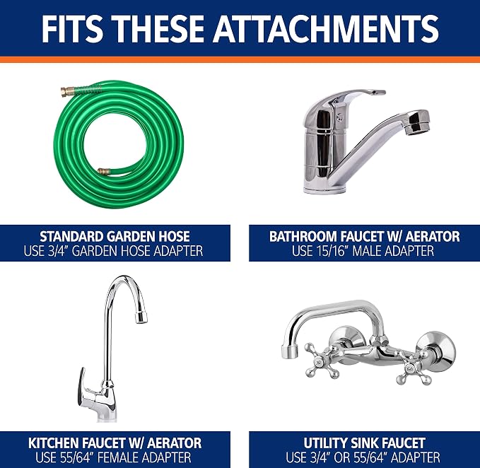Aqueon Aquarium Fish Tank Water Changer with 25 Foot Hose | Fish tank siphon and gravel cleaner, attaches to faucet to drain dirty water, refill clean water, and vacuum debris