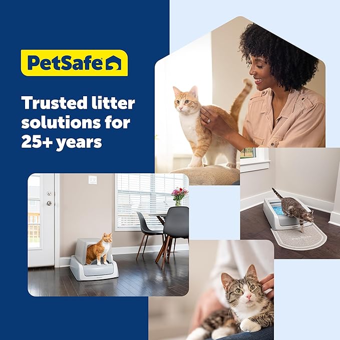 PetSafe Anti-Tracking Litter Mat - Traps Crystal and Clay Clumping Cat Litter - Durable Mesh Material - Easy to Clean Mat - Compatible with All Cat Litter Boxes - Small Size