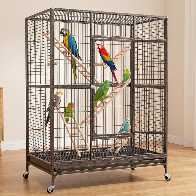 3 Pcs Bird Ladder Natural Wooden Bird Cage Ladder Set 6 Step/7 Step/8 Step Birds Cage Accessories Climbing Toys Wood Perch for Parrots Parakeets Cockatoo Lovebirds