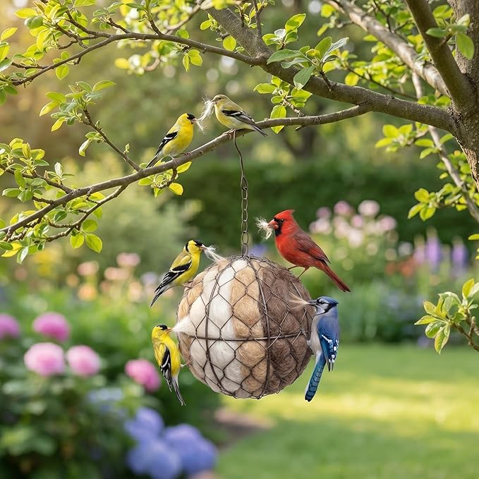 Bird Nesting Material for Wild Birds,Hummingbird Nesting Material,Reusable Hummingbird House Materials,Bird Watching Gifts