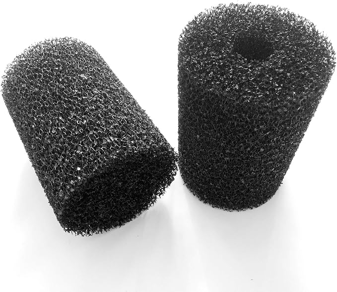 2 Pack X-Large Overflow Filter Box Intake Round Pre-Filter Foam Sponge 5.91" x 4.13" for Aquariums and Ponds (Coarse 25PPI)