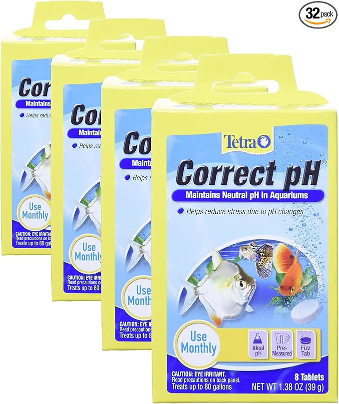 Tetra Correct pH Tablets 8 Count, for Aquarium Water (Pack of 4)