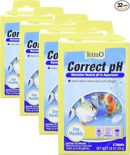 Tetra Correct pH Tablets 8 Count, for Aquarium Water (Pack of 4)