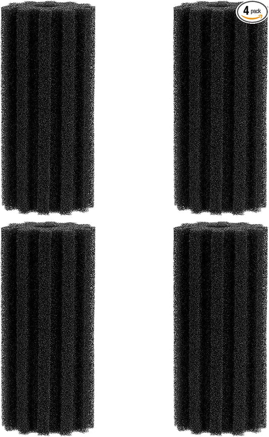 hygger Pack of 4 Replacement Sponges for Aquarium Vertical Stripes Double Sponge Filter (M)