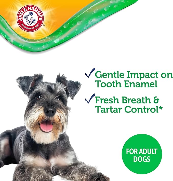 Arm & Hammer Complete Care Dental Gel Dog Toothpaste, Gel-Style for Gentle Enamel Care, Fresh Breath, Tartar Control, Baking Soda Enhanced, Fluoride Free, Chicken Flavor, 2.5 Oz
