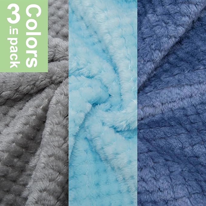 Dog Sweater, 3 Pack Dog Sweaters for Small Medium Dogs or Cat, Warm Soft Flannel Pet Clothes for Dogs Girl or Boy, Dog Shirt Coat Jacket (Small, Grey+Navy+Sky Blue)