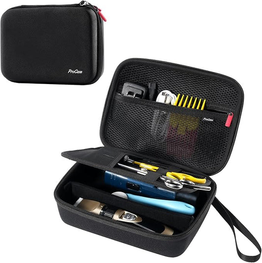 ProCase Hard Pet Grooming Tool Storage Case, Travel Organizer for Oneisall/Wahl Dog Clippers, Pet Shaver, Nail Trimmer and Accessories, Grooming Bag for Dog or Cat Grooming Kits Supplies -Black