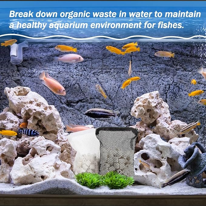 Sukh Ceramic Rings for Aquarium Filter - 15oz Bio Filter Media with 3 Bags | Highly Porous Water Cleaner for Pond & Canister Systems, Water Treatment, Essential Turtle & Fish Tank Accessories