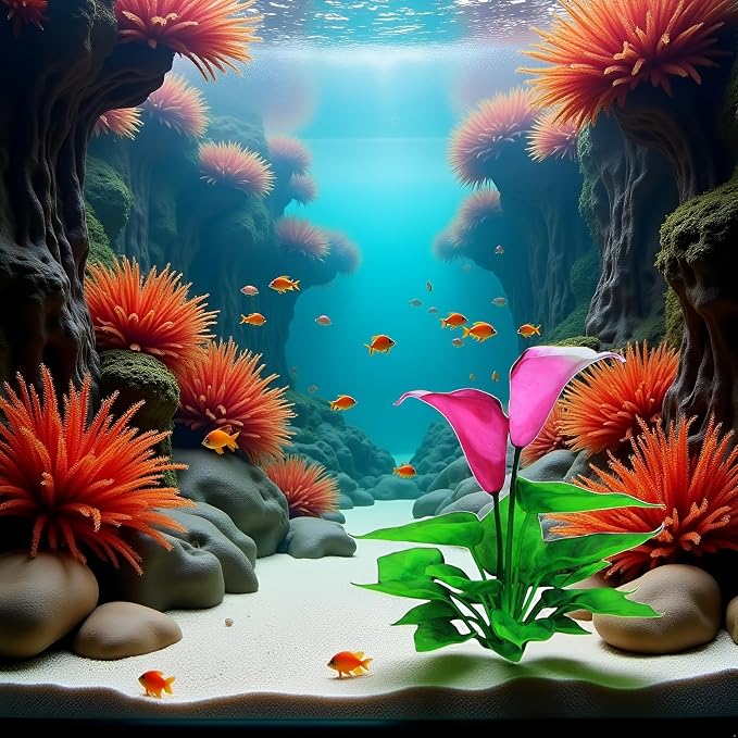 1Pc Aquarium Decoration Artificial Aquatic Plant Waterweed Craft Silk Flower Plastic