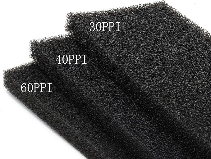 Aquarium Filter Sponge Pad Cut-to-Size Foam, 19.5" x 4.72" x 0.78" - 40PPI | Bio Sponge Filter Media, For Fish Tank, Pond Filter