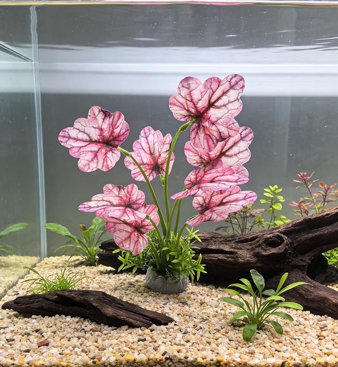 M2cbridge Fish Tank Plastic Soft Grass Artificial Betta Water Plants Purple | zero maintenance, soft without scratching, healthy underwater home