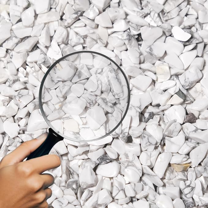 Howlite Chips Bulk 1lb, 1200+ Pieces, 5-8mm Natural Gemstones