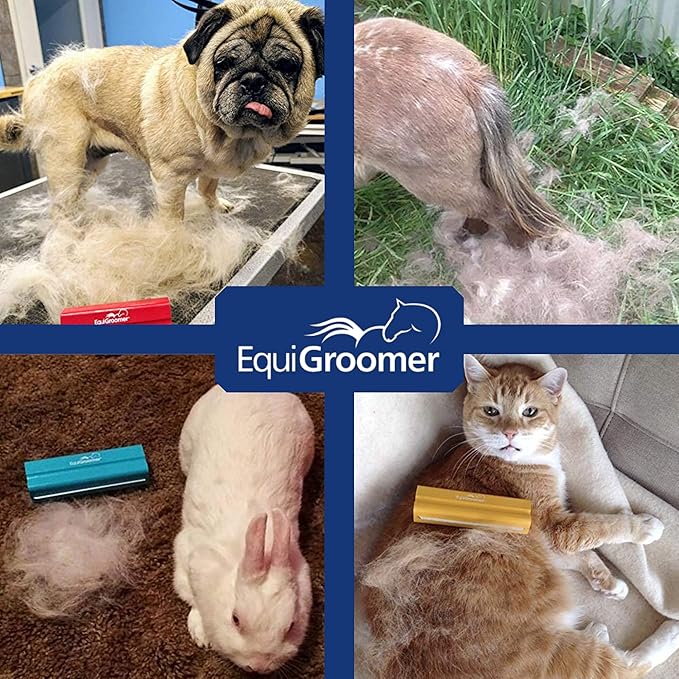 EasyGroomer Deshedding Brush for Dogs & Cats – Undercoat Grooming Tool for Short & Long Hair, Removes Loose Fur & Dirt, Reduces Shedding for Small & Large Pets, Pink