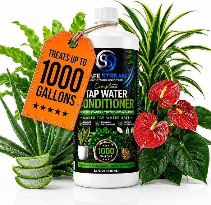 Complete Plant Dechlorinator & Tap Water Conditioner – Removes Chlorine & Chloramine for Hydroponics, House Plants and Organic Gardening - Treats up to 1000 Gallons