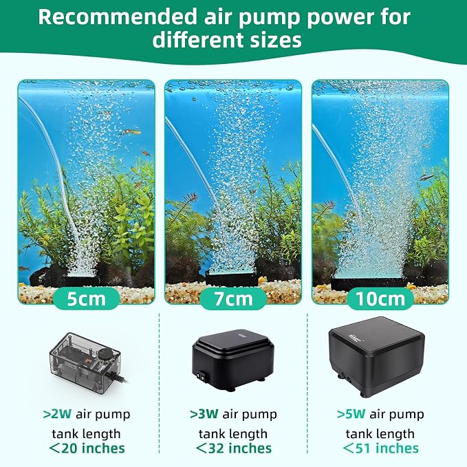 hygger Air Stone for Aquarium: High Dissolved Oxygen Diffuser Kit for Freshwater or Saltwater Fish Tank Hydroponic Hydroponics and Air Pump- 3.1W x 4.5L Inch Air Bubble Stone