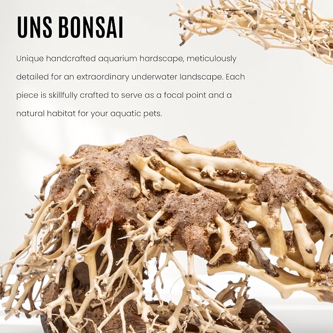 Ultum Nature Systems Bonsai - Handcrafted Hardscape Driftwood for Aquarium, Terrarium, Vivarium, Natural Aquascape Hardscape Decorations, Aquascaping Hardscape for Live Aquatic Plants - 001, Large