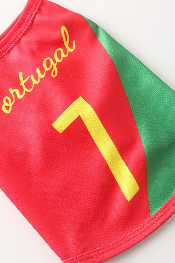 DroolingDog Pet Dog Jersey, Summer Cooling Mesh Fabric, Soccer Sportswear, Lightweight Football Casual Clothes for Small Medium Large Dogs, Portugal, XXX-Large