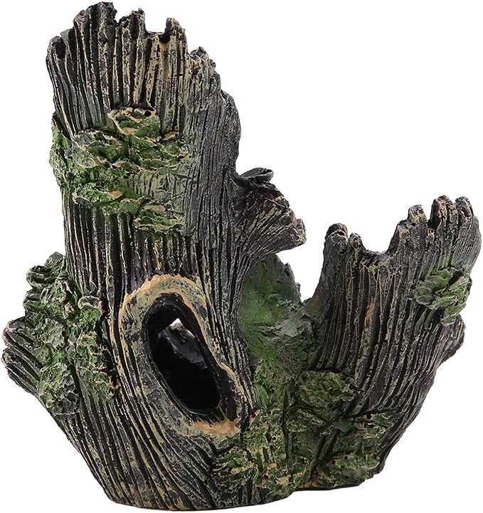 Tyenaza Aquarium Driftwood Decoration, Driftwood Resin Crafts Ornament for Aquarium Decoration Fish Tank Wood with Holes & Aquarium Caves Fish Tank Wood Decor(ST-004A)