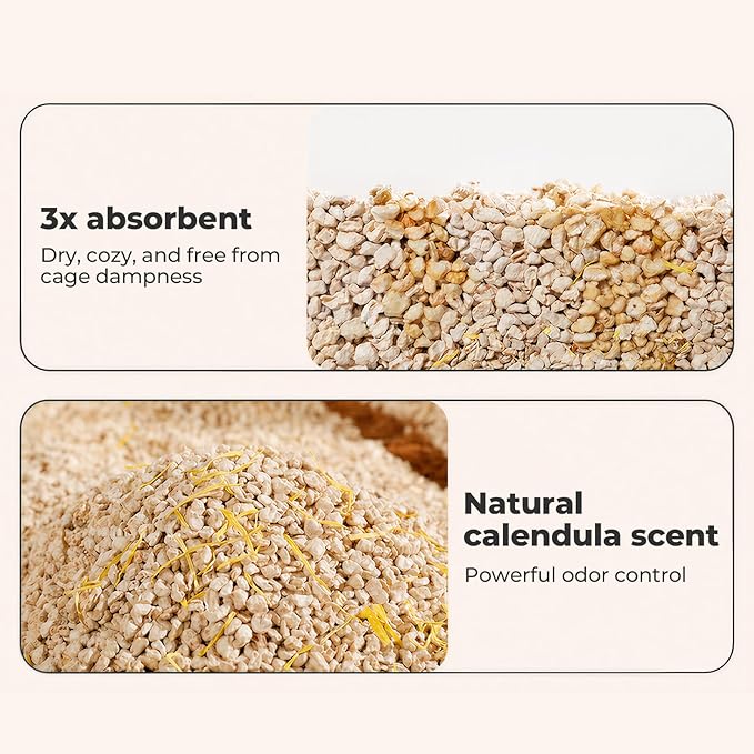 mini&moe Hamster Sand Bath - Natural Fine-Grain Corn Bathing Sand Soft & Low-Dust mall Pet Litter Absorbent for Guinea Pig, Gerbils, Chinchillas, Mice