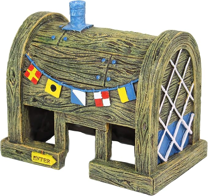 Penn-Plax Spongebob Squarepants Officially Licensed 3-Piece Aquarium Ornament Bundle – Spongebob’s Pineapple House, Squidward’s Easter Island Home, and The Krusty Krab