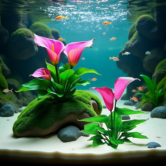 1Pc Aquarium Decoration Artificial Aquatic Plant Waterweed Craft Silk Flower Plastic