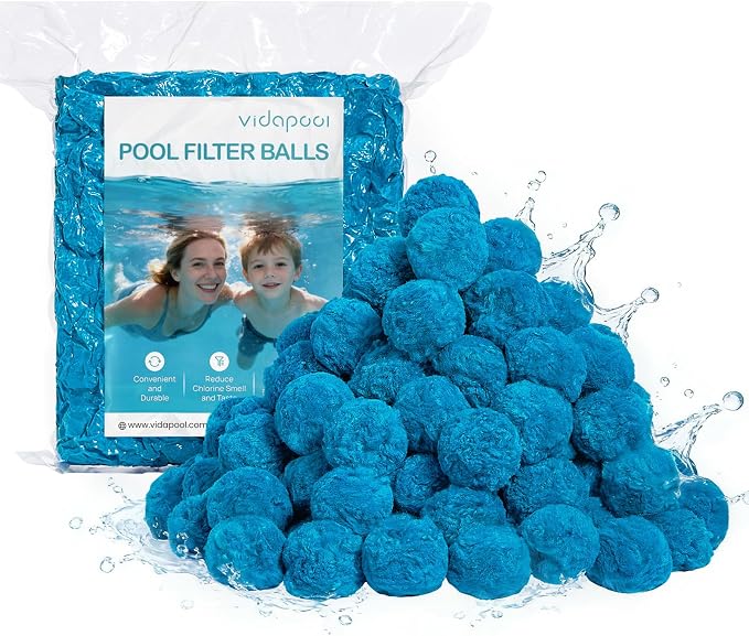 5.5 lbs Pool Filter Balls for Sand Filter, Replaces 180 lbs Sand | Reusable Blue Filter Balls for Swimming Pools, Lightweight Pool Filter Sand Replacement, Efficient Sand Filter Ball