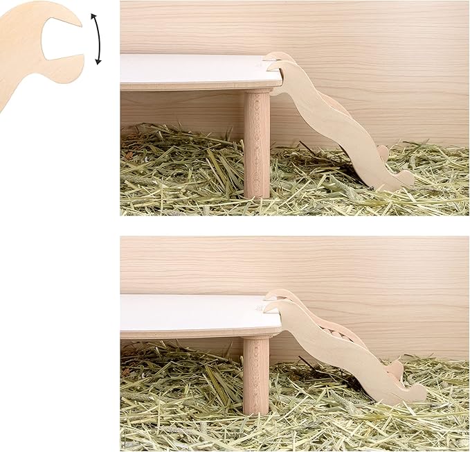 Niteangel Hamster Climbing Toy Wooden Ladder Bridge for Hamsters Gerbils Mice and Small Animals (Small - 6.3'' L)