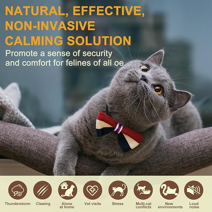 Calming Pheromone Diffuser for Cats, Relieve Anxiety and Stress Calming Diffuser for Cats 3 Refills, Reduce Fighting and Scratching