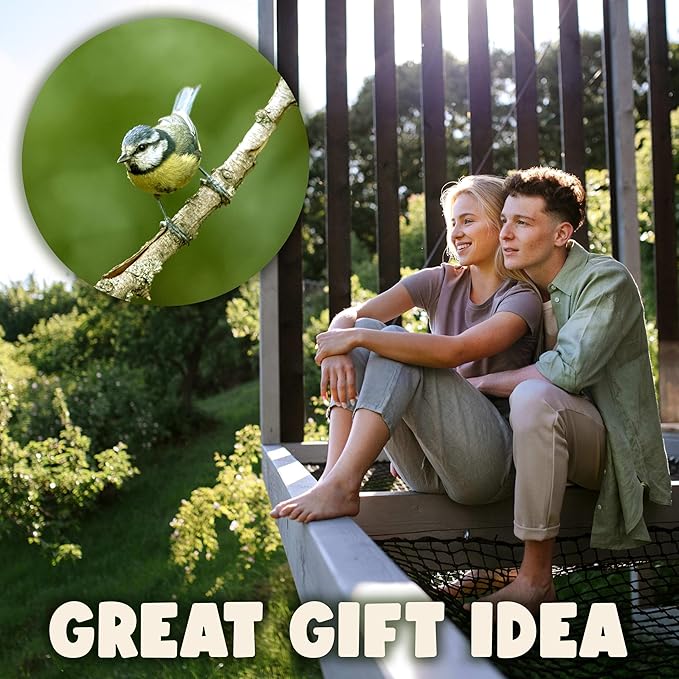 SWISSINNO Bird Feeders - No Mess Hanging Bird Feeder for Outdoors - Smart Birds Davos Spill Proof Wild Cardinal & Small Bird Feeder with Integrated Seed Catcher Tray - Dual Chamber - Light Grey