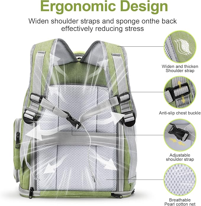 Cawypety Expandable Cat Backpack,Cat Bubble Backpack Carrier for Carrying Cats, Pets and Small Dogs,Airline-Approved,Designed for Travel, Hiking, Walking,Car