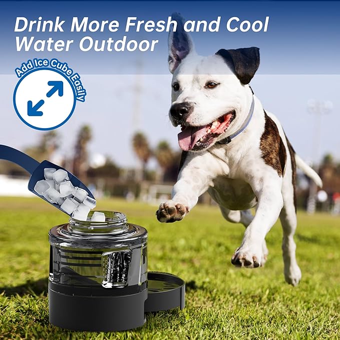 54oz Dog Water Dispenser Portable, 1.6L Leak-Proof Dog Water Bottle with Pull-Out Bowl, BPA Free Pet Travel Water Bottle for Daily Walks, Hiking, Park, Car Travel, Outdoor Beach Accessories