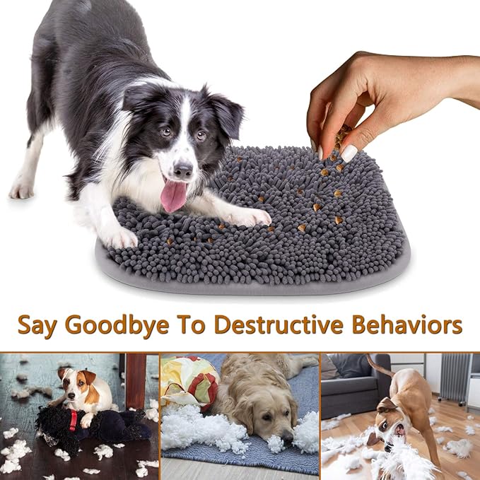Rundik Snuffle Mat for Dogs, 20'' x 28'' Dog Sniffing Interactive Feeding Game Boredom, Puzzle Toys Encourages Natural Foraging Skills and Stress Relief Small/Medium/Large Dogs(20'' x 28'')