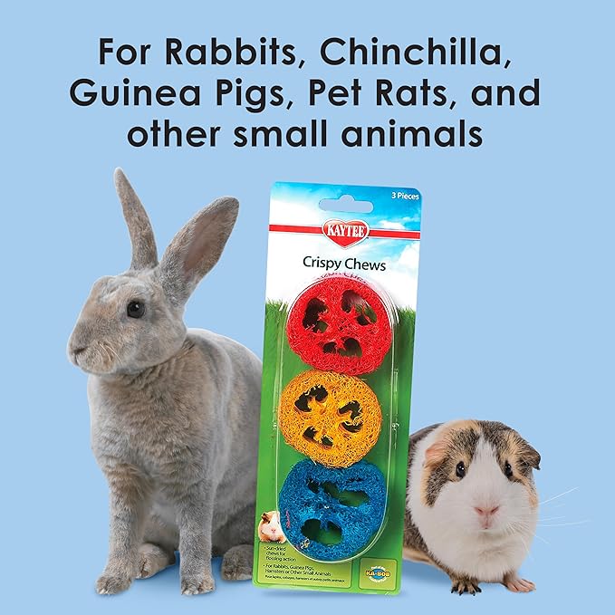 Kaytee Crispy Chews 3-pack For Pet Rabbits, Chinchillas, Guinea Pigs, Rats and Other Small Animals