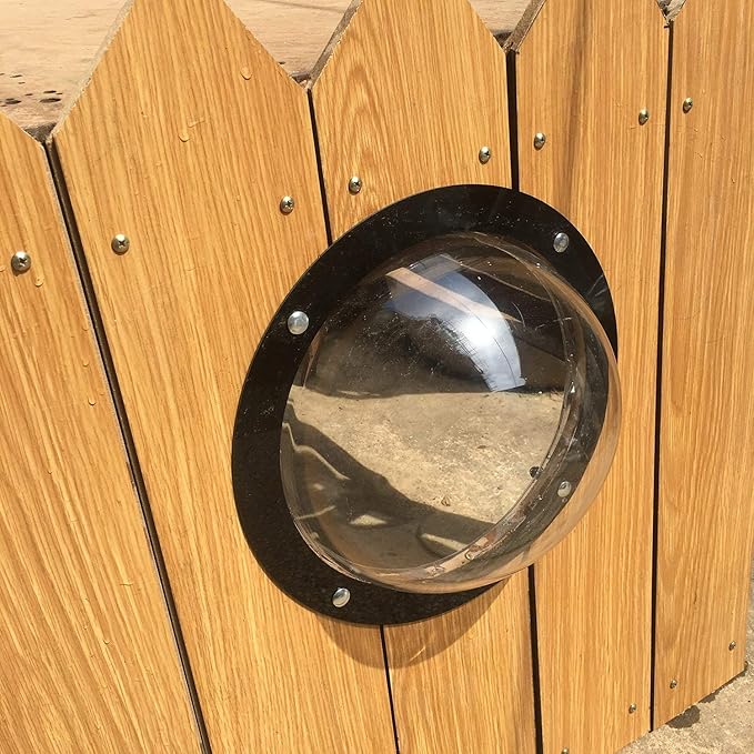 Dog Fence Window - Acrylic Clear View Dome Pet Peek Window - 12.4in for Dog/cat/Horse,Even Children