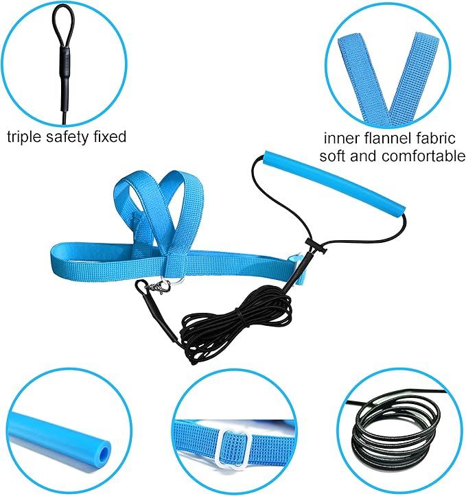 Pet Parrot Bird Harness Leash Adjustable Bird Flying Harness Traction Rope with Cute Wing for Parrots Pigeons Budgerigar Lovebird Cockatiel Mynah Outdoor Training Toy (Blue,XS)