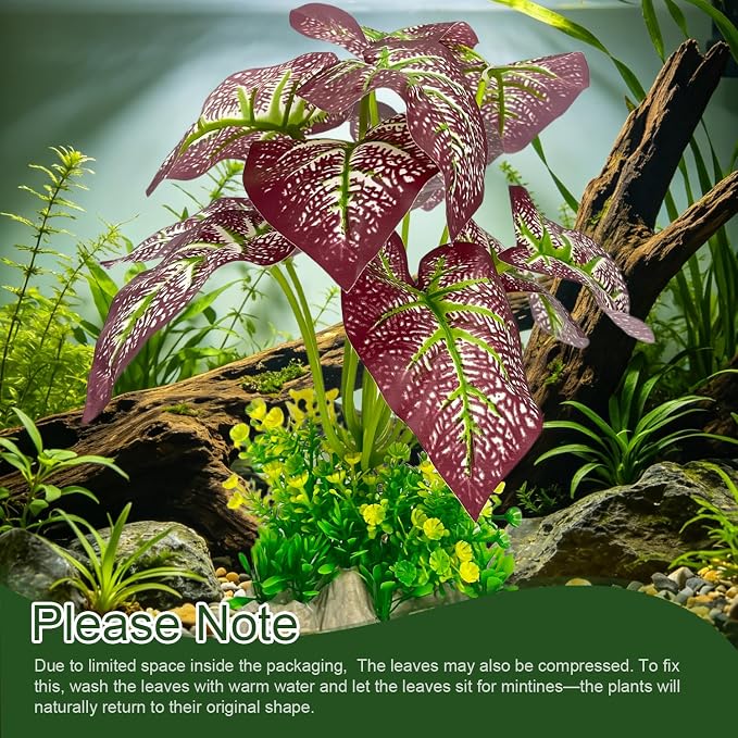 Silk Aquarium Plants 2-Pack 10.2in Tall for Medium to Large Tanks | Soft non-toxic silk, safe for bettas & goldfish, weighted base, no maintenance, bendable stems