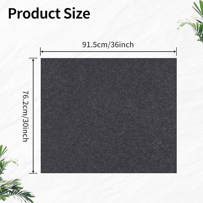 Large Bird Cage Mat, Under Pet Cage Mat, Absorbent/Waterproof Felt Pad for Bird Cages, Reptile Aquariums, Dog Kennels, with Non-Slip Backing for Hard Floors and Surfaces (30 x 36 inch)