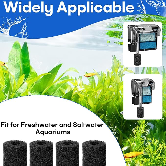 16-Pack Prefilter Sponge Replacement, Aquarium Filter Intake Sponges | Preventing Clogging and Extending the Lifespan of the Water Pump