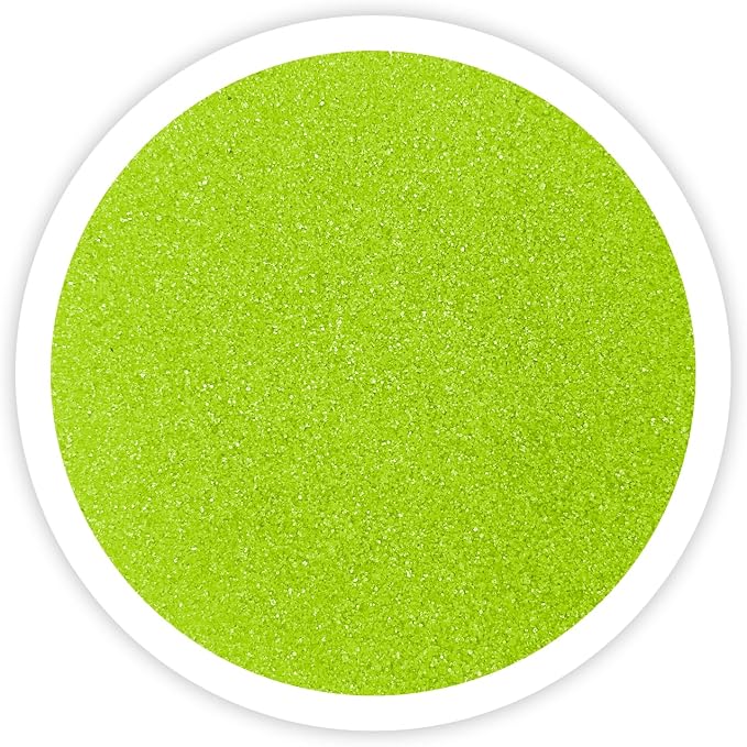 Kiwi Green Unity Sand, 1 LB (16 oz), Yellow-Green Colored Sand for Weddings, Vase Filler, Home Decor, Crafts, Terrariums, and More