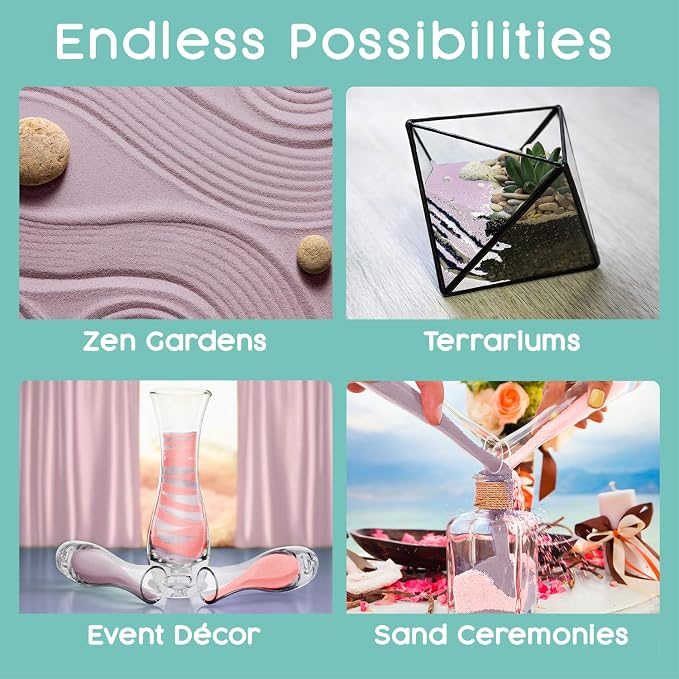 Sandsational Sparkle Coral Reef Unity Sand -1.5 LB (22 oz), Pink-Orange Colored Sand for Weddings, Vase Filler, Home Decor, Crafts, Terrariums, and More