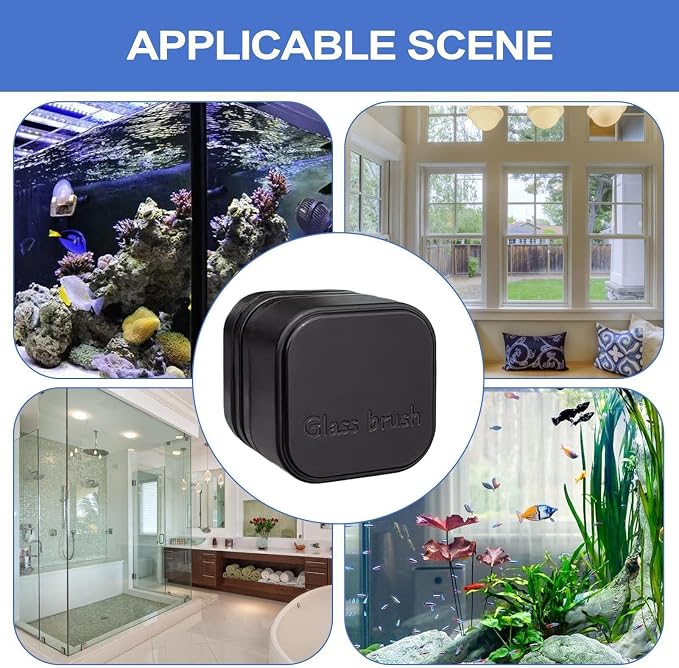 Fish Tank Glass Cleaner Magnet Magnetic Scrubber Pads Fish Tank Cleaner | Scrubber Aquarium Cleaning Tool Remover Supplies for Reef, Terrarium, Goldfishes, Turtle