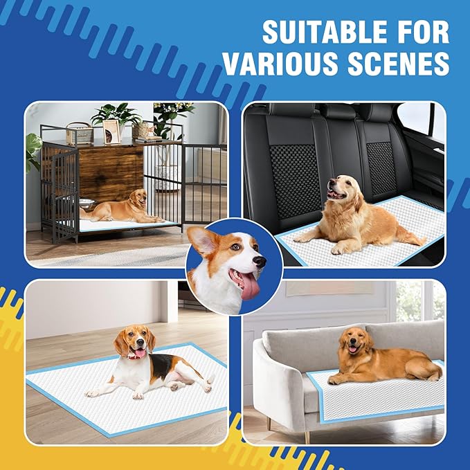 VJJ Dog Pee Pads Extra Large 30x36in 50 Counts, XXL Puppy Pads, Large Pee Pads for Dogs, Disposable Urine Dog Pads Doggie Pads, Thicken Pet Pads for Dogs Cats Rabbits