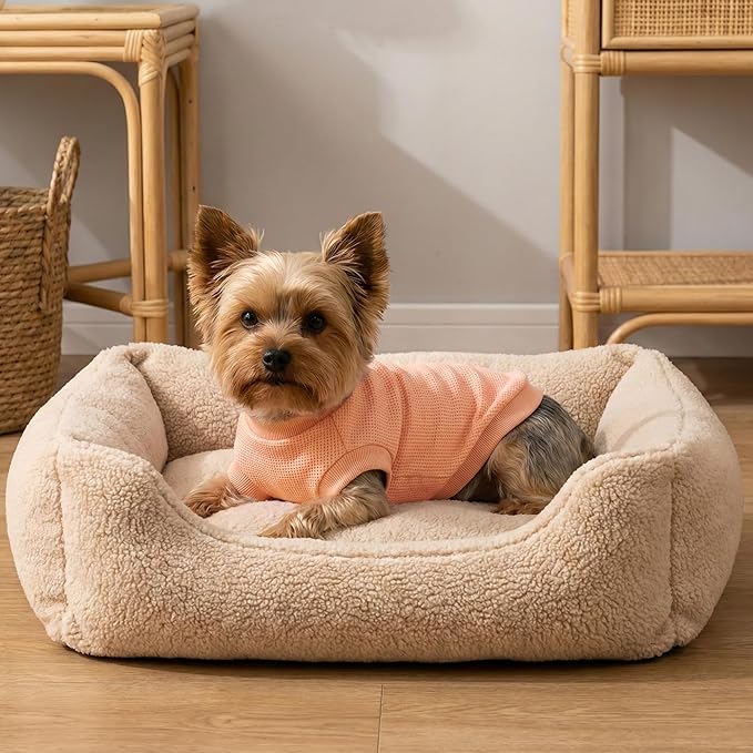 3 Pack Dog Shirt for Small Supplies Functional Waffle Dog Clothes Warm Soft Sweatshirt Outfit for Dogs Cats Pet Apparel