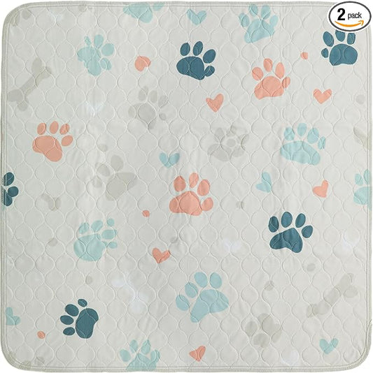 PUPIBOO Washable Pee Pads for Dogs and Cats - Super Absorbent Reusable Puppy Training Pads - 100% Waterproof, Leak-Proof & Non-Slip Whelping Pads for Pet Housebreaking
