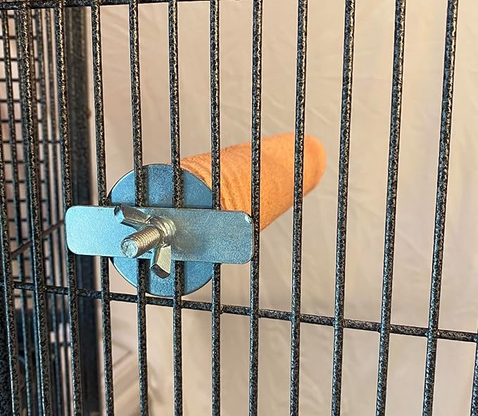 Polly's Pastels Nail Trimming & Beak Conditioning Safety Perch for Cockatiels, Cockatoos, Macaws, Parakeets, Budgies, Parrots and All Other Birds (Coral, X-Large-2" Dia. x 9" Long)