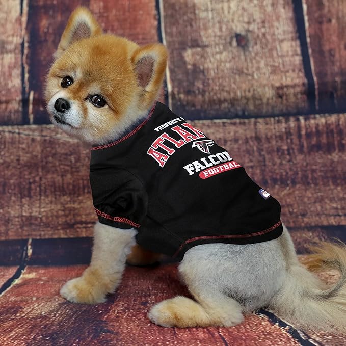 NFL Atlanta Falcons Dog T-Shirt for Pets, Size X-Large. Officially Licensed Pet Shirt with Team Logo, Soft Stretchable Comfort Fit Apparel for Dogs & Cats