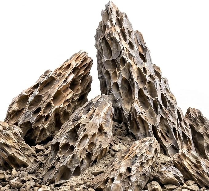 Dragon Stone Aquascaping Rocks, 10 lb (4-8"), Aquarium Stone Set | Beginner-friendly aquascaping • Easy layout building • Natural porous texture • Ideal for planted tanks